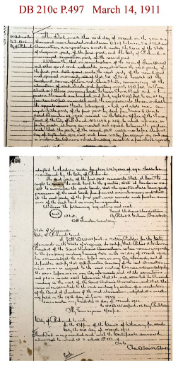 Grace Arents School deed, DB 210c P 497 March 14, 1911 copy