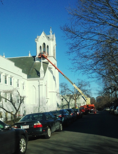 PSB steeple work Jan 2015