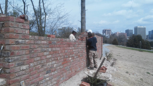 Tredegar wall rebuild (3)