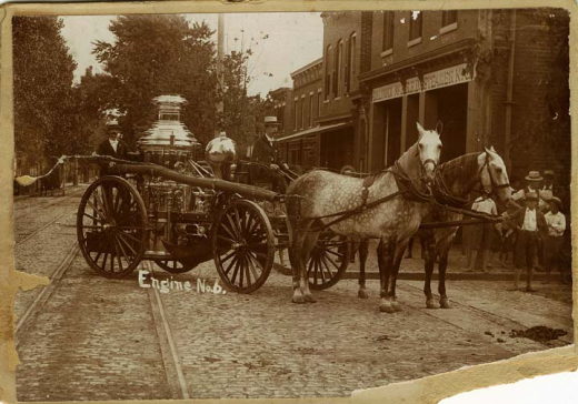 Oregon Hill fire station, Laurel and Cumberland, 1895, Richmond History Center copy