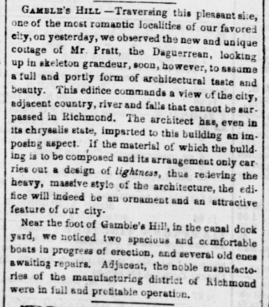 Pratt's Castle, Feb 4  1853, Daily Dispatch copy