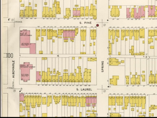 Sanborn Ins map, 1905, Library of Congress